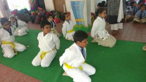 Bachpan school kids take part in International Yoga Day.